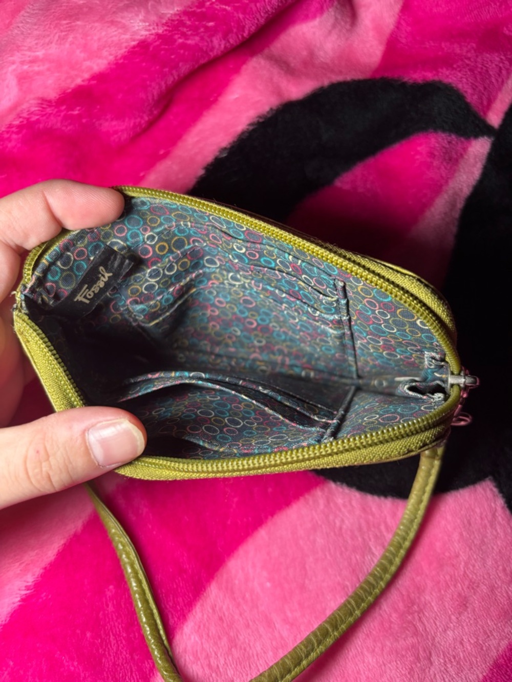 Vintage Fossil Genuine Leather Wristlet - Picture 5 of 9